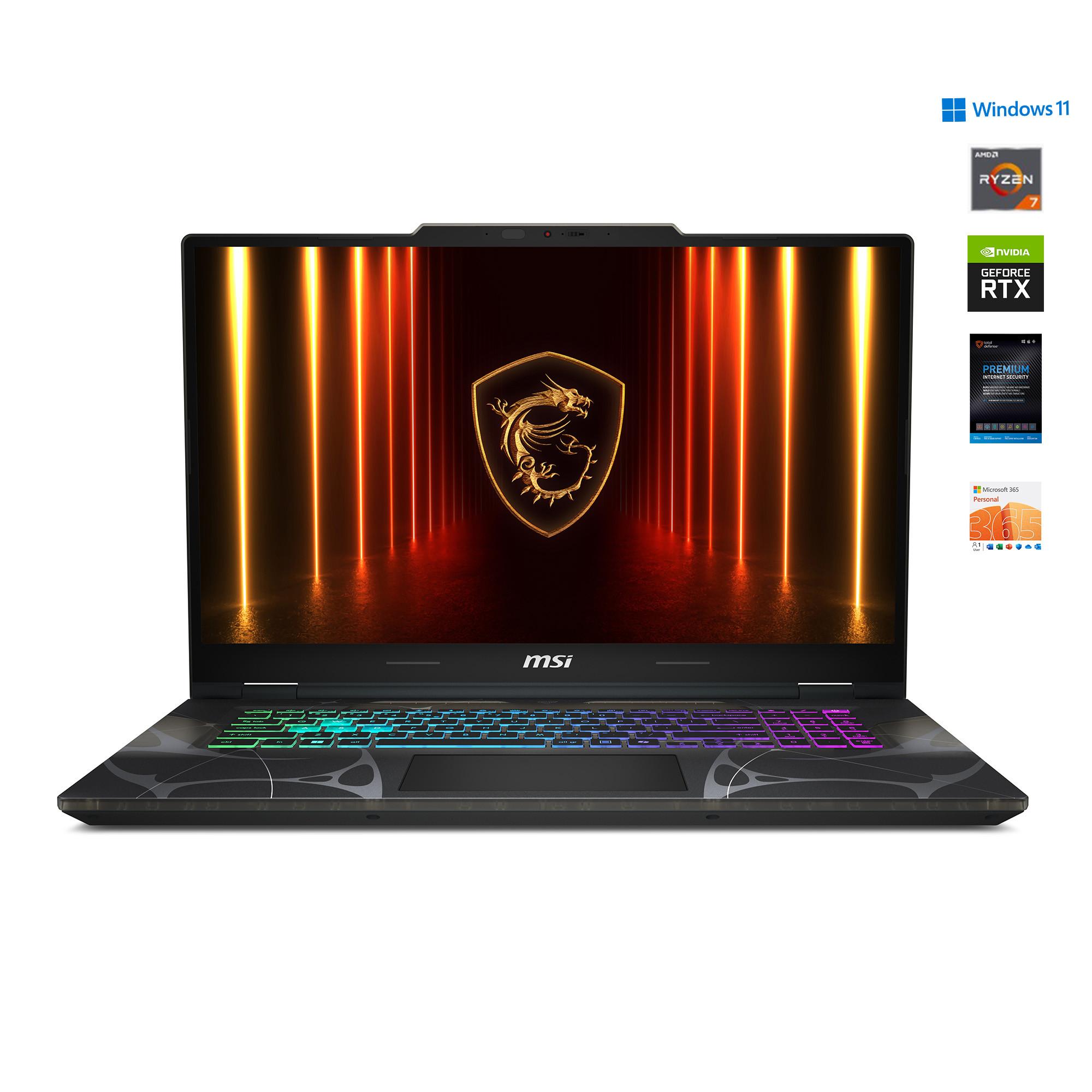 Rent to Own MSI 17.3”, Ryzen 7, 16GB, 1TB SSD, RTX 5050 Gaming